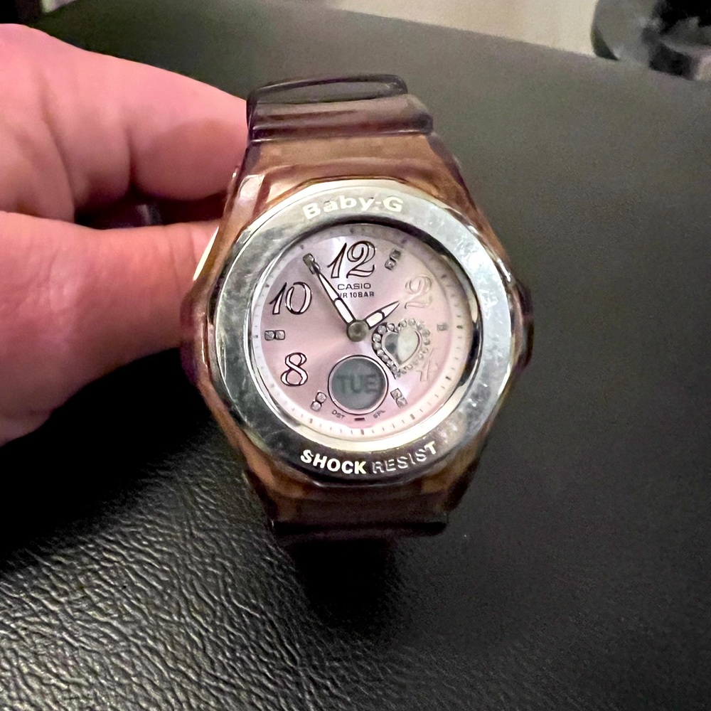 Casio Baby-G Quartz WR Analog 39mm Dial Causal Round Watch - Pink Face